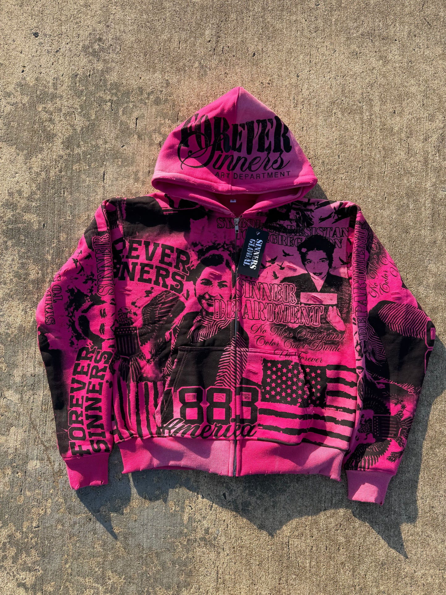 “Pink and Black” Forever Sinners Art Department Jacket