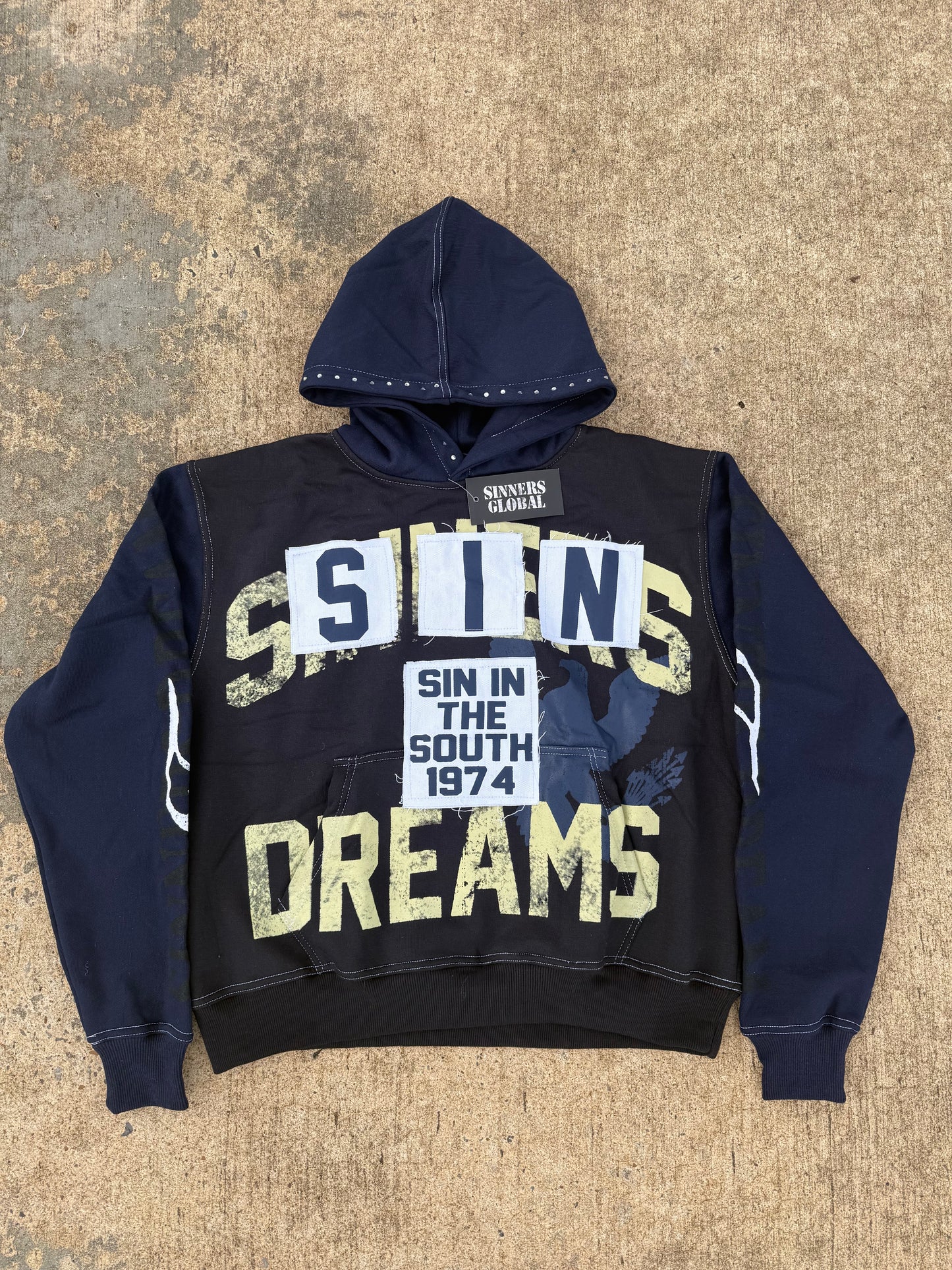 Navy Blue sin in the south hoodie