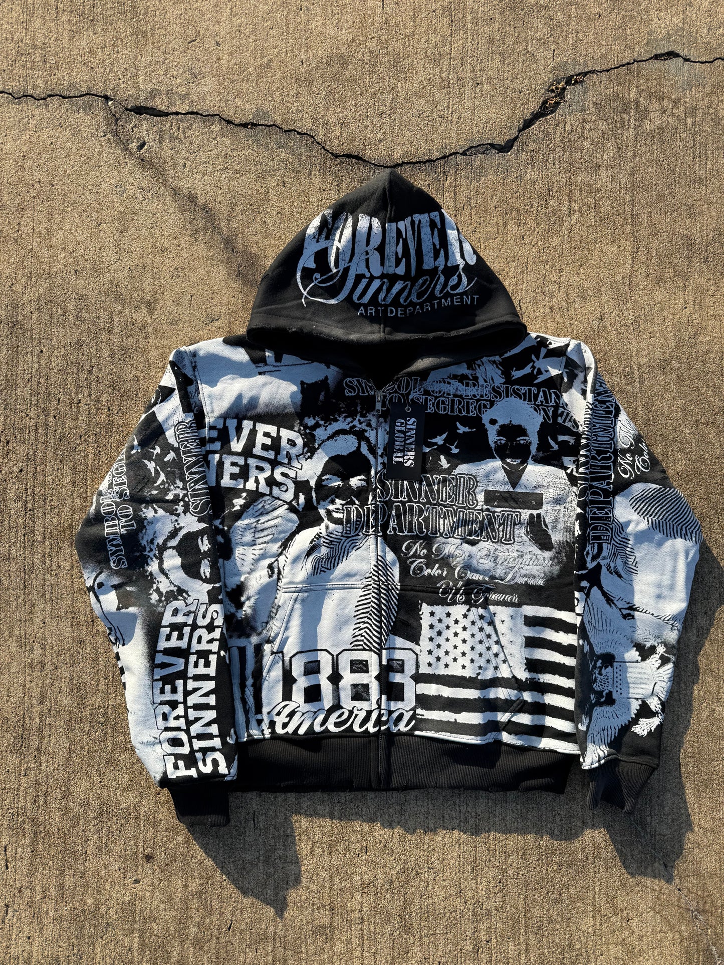 “Black and White” Forever Sinners Art Department Jacket