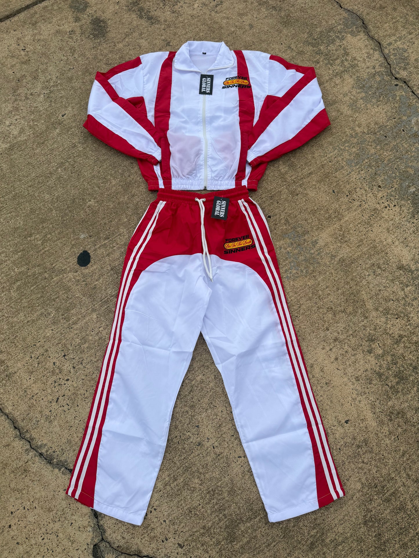 “White” Forever Sinners Winter Tracksuits