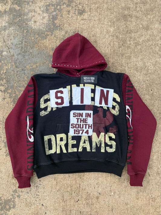 Burgundy sin in the south hoodie